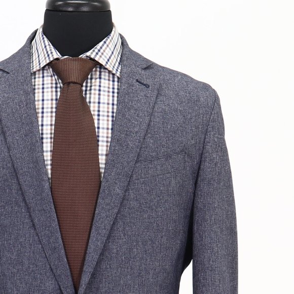 Stafford 42L Gray Solid 2-Button Sport Coat Blazer Jacket B303 - Picture 5 of 11